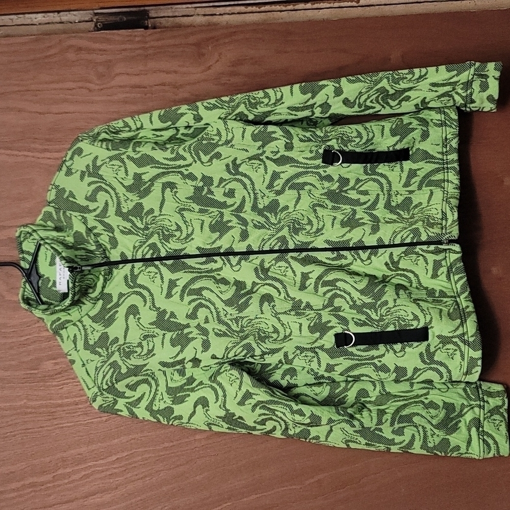 WOMEN'S Rafael sport jacket. Size large. Lime green and black.